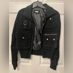 Aqua XS black suede jacket